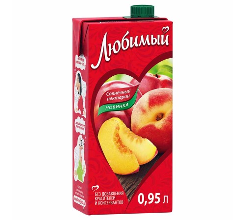 Сок"Любимый"0,95л*12 Яблоко/Персик (нектар)