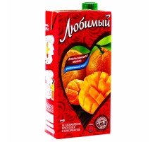 Сок"Любимый"0,95л*12 Апельсин/Манго/Мандарин (напиток)