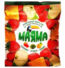Жевательный мармелад"Маяма"Яшкино 70г*50 Ананас/яблоко/клубника