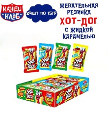 Жевательная резинка Канди Клаб 15гр*24*(12бл) Хот Дог