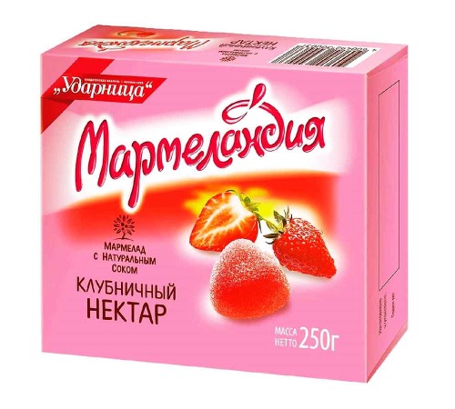 Мармеландия 250г*18 Клубничный нектар