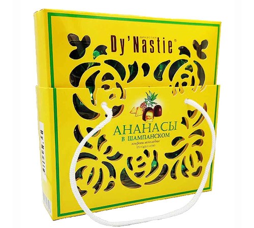 Набор конфет  Династия 170гр*5 Сумка Ананасы в Шампанском