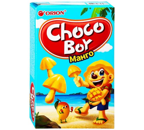 Чоко Бой печенье грибочки 45 г*30 Манго