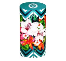 ИМЧ Тропические цветы овал бирюзовая ж/б 50г*(32) чай черный