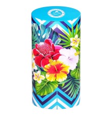 ИМЧ Тропические цветы овал голубая ж/б 50г*(32) чай черный