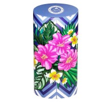 ИМЧ Тропические цветы овал фиолетовая ж/б 50г*(32) чай черный