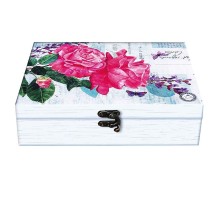 ИМЧ Шкатулка малая с зеркалом Розы 50г*(24) чай черный