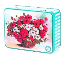 ИМЧ Шкатулка Маки ж/б  50г*(12) чай черный