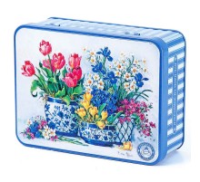 ИМЧ Шкатулка Тюльпаны и Васильки ж/б  50г*(12) чай черный