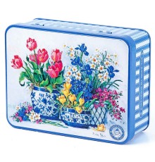 ИМЧ Шкатулка Тюльпаны и Васильки ж/б  50г*(12) чай черный