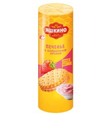 Печенье затяжное Яшкино 190г*20 Клубничный крем