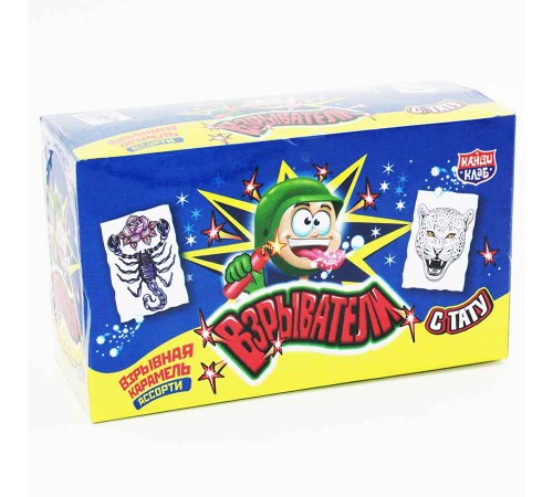 Карамель Канди Клаб Взрывная  2гр*50*(12бл) Взрыватели с тату