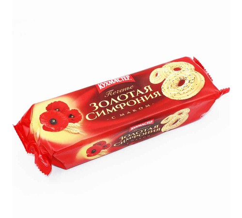 Печенье Кухмастер ЗОЛОТАЯ СИМФОНИЯ 230гр*12 С маком