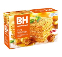 Торт бисквитный Baker House 350г*8 Медовик