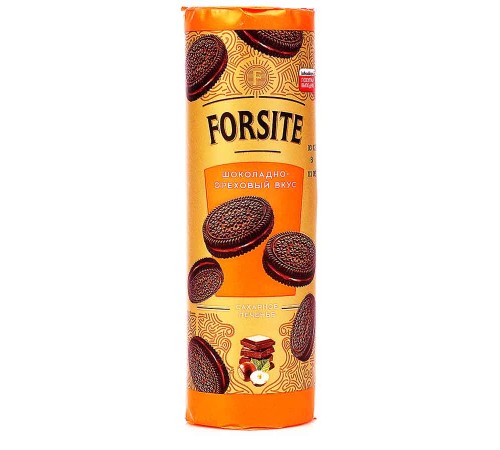 Печенье сэндвич "FORSITE" Яшкино 220гр*20 Шоколадно-ореховое