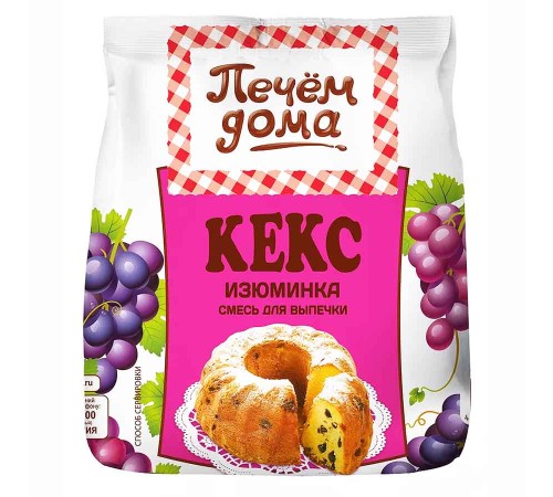 Смесь для выпечки "Русский Продукт" Печем дома Кекс Изюминка 300гр*8шт