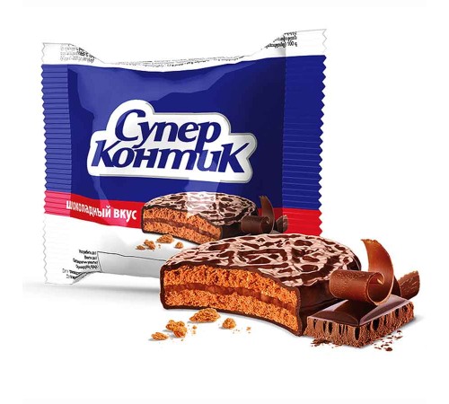 Супер-Контик печенье- сэндвич 100гр*50 Шоколад