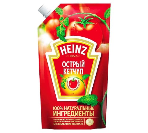 Кетчуп"Хайнц"дой-пак 320г*16 Острый