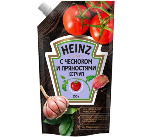 Кетчуп"Хайнц"дой-пак 320г*16 Чесночный