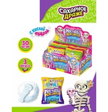 Сахарное драже Канди Клаб  6гр*30*(18бл) Костяшка кисляшка Скелетон