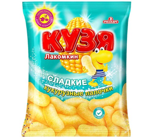 Кузя  Лакомкин 100г*15 палочки с сахарной пудрой