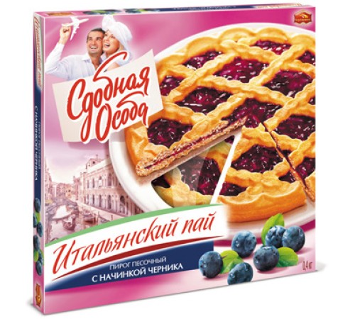 Сдобная Особа"Итальянский Пай" с черникой 400г*6
