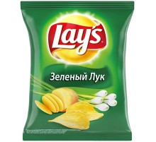 Лейс  140 г*19 чипсы Зеленый Лук