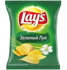 Лейс  140 г*19 чипсы Зеленый Лук