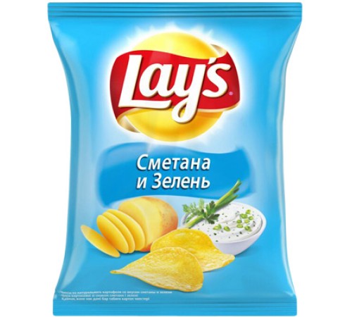 Лейс  140 г*19 чипсы Сметана/Зелень