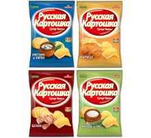 Чипсы картофельные"Русская картошка" 20 г*48 Ассорти