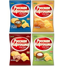 Чипсы картофельные"Русская картошка" 20 г*48 Ассорти