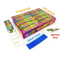 Жевательная резинка Канди Клаб Пластинки с тату 12,5гр*20*(30бл) Зомби Тату Бум