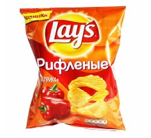 Лейс  140 г*19 чипсы рифленые Паприка