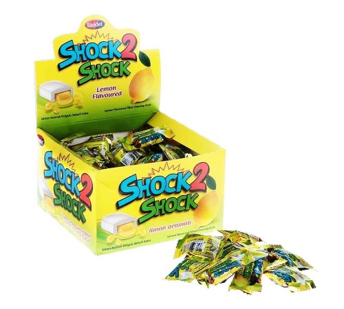 Жевательная резинка Канди Клаб  4гр*100*(20бл) SHOCK2 SHOCK Лимон