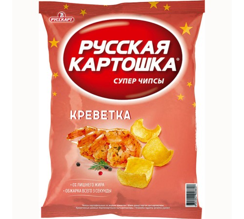 Чипсы картофельные"Русская картошка"140 г*9 Креветки