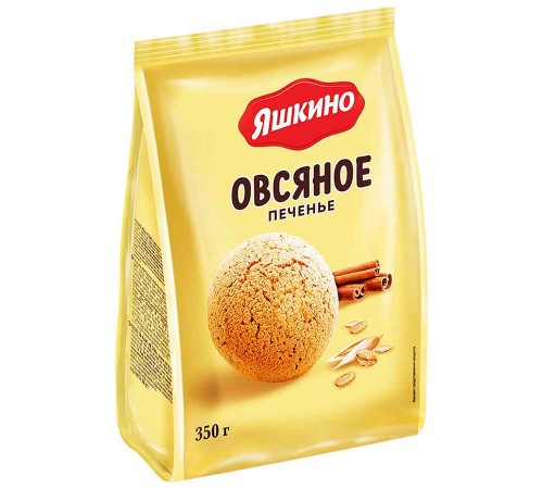 Печенье сдобное Яшкино 350г*8 Овсяное