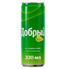 Добрый 0,33л*12 ж/б Лимон-лайм