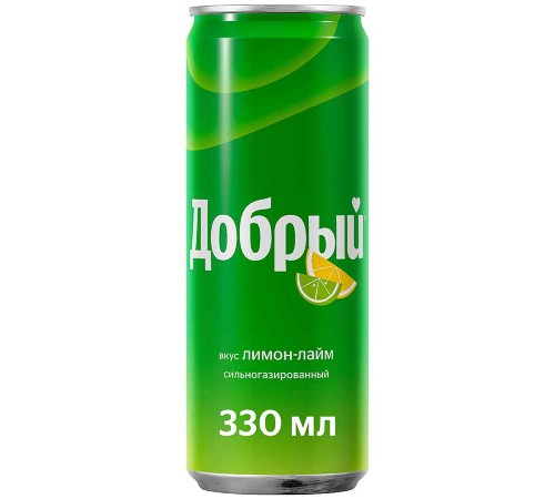 Добрый 0,33л*12 ж/б Лимон-лайм