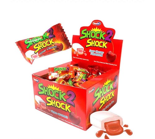 Жевательная резинка Канди Клаб  4гр*100*(20бл) SHOCK2 SHOCK  Вишня
