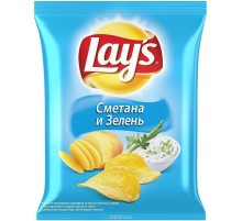 Лейс  70 г*25 чипсы Сметана/зелень
