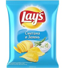 Лейс  70 г*25 чипсы Сметана/зелень