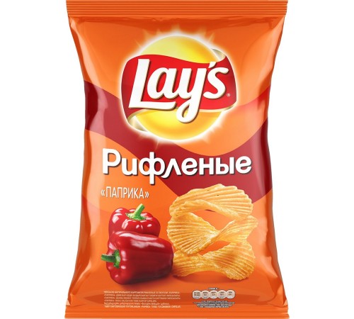 Лейс  70 г*25 чипсы Паприка/рифленые/