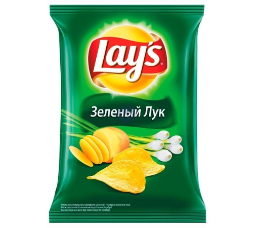 Лейс  70 г*25 чипсы Зеленый лук