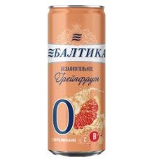 Балтика №0 Безалкогольный напиток пивной ж/б 0,33л*24 Грейпфрут