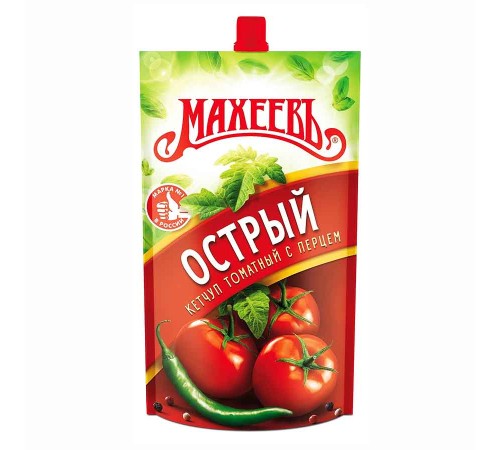 Кетчуп Махеевъ дой-пак 300г*16 Острый томатный