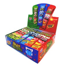 Жевательная конфета Канди Клаб  8гр*48*(12бл) Монстр Жевамба Ассорти