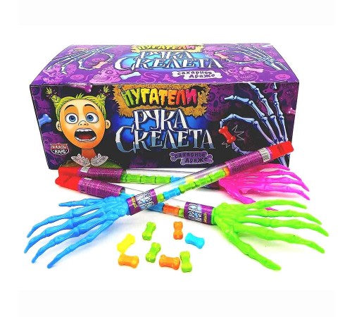 Сахарное драже Канди Клаб  4гр*30*(12бл) Пугатели Рука Скелета