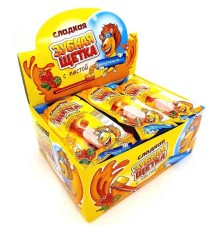 Сахарная конфета и жидкая карамель Канди Клаб 15гр*30*(12бл) Зубная щётка с пастой