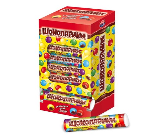 Шоколадное драже Канди Клаб 12гр*24*(12бл) Шоколарики