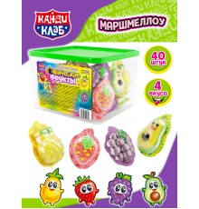 Зефир Канди Клаб  8гр*40шт*(12бл) Бомбические фрукты маршмеллоу
